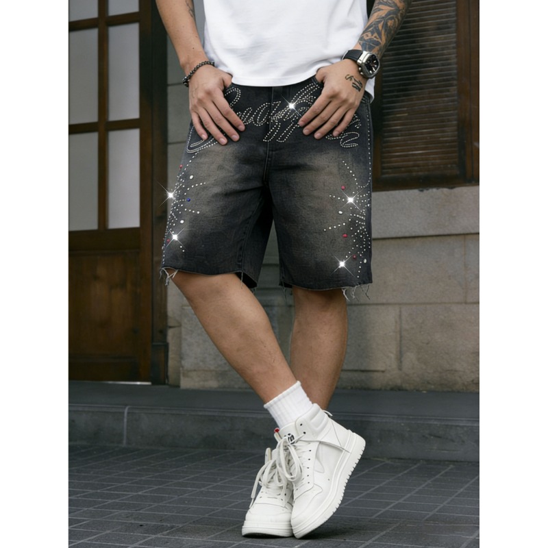 American Streetwear Men's Non- - огляд і ціна Shorts Denim Frayed