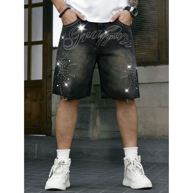American Streetwear Men's Non- - огляд і ціна Shorts Denim Frayed