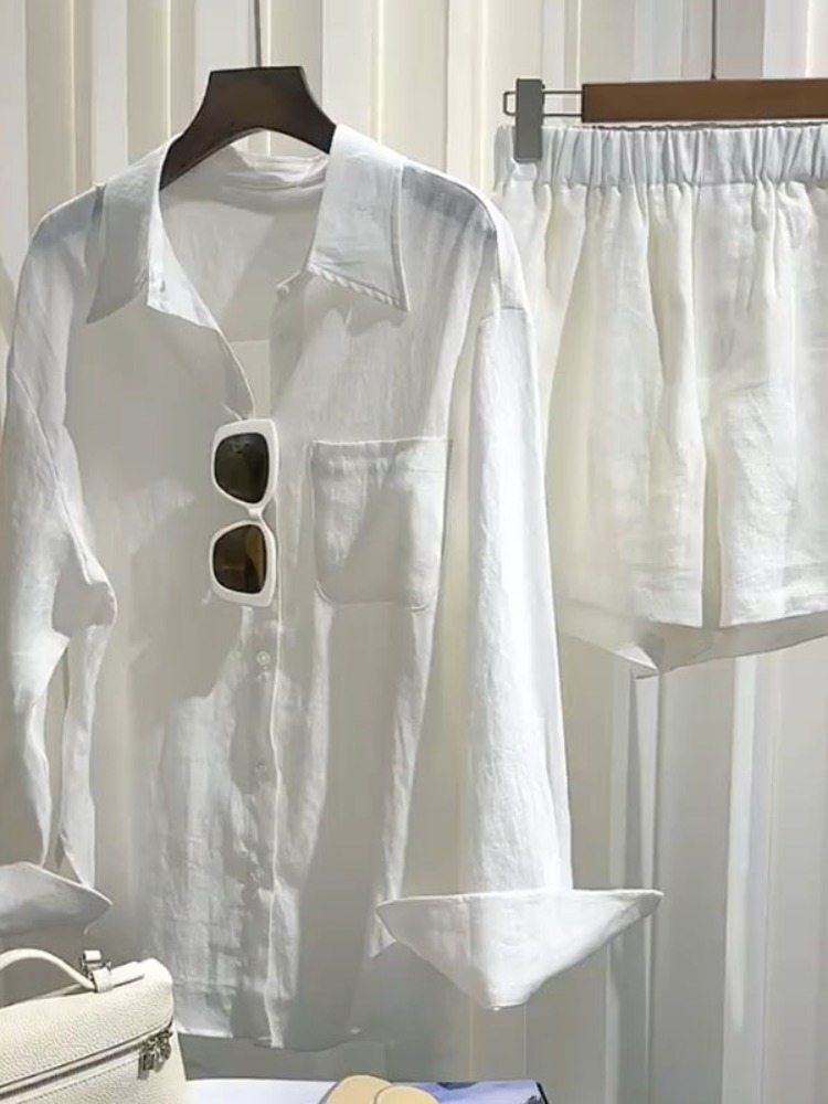 Summer Women's Linen Shirt Set - огляд і ціна Linen Pant Wide