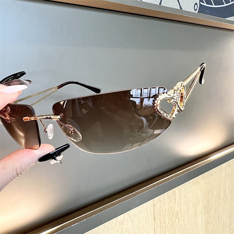 New Oval Cat Eye Frameless Mer - огляд і ціна Sunglasses Cat Eye