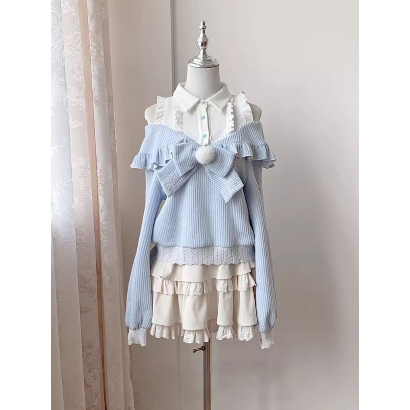 Kawaii Soft Girl Lolita 2 Piec - огляд і ціна Blouse Off Shoulder