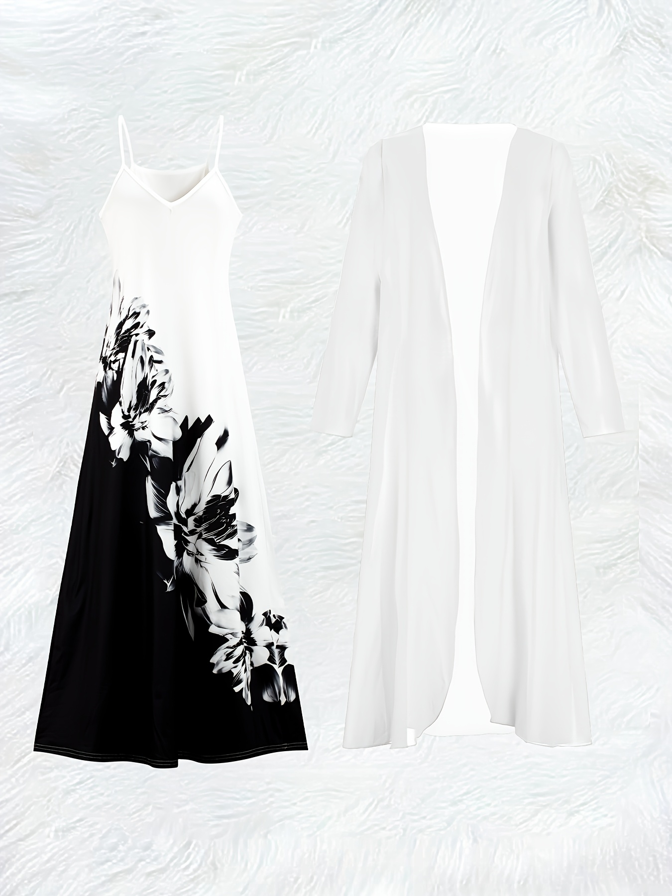 Casual Black and White Floral  - огляд і ціна Midi Skirt Floral