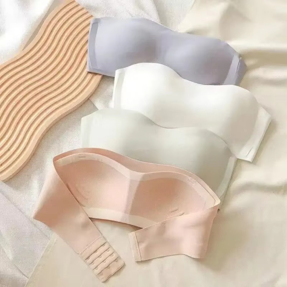 Solid Color Strapless Wrapped  - огляд і ціна Bralette Triangle Set