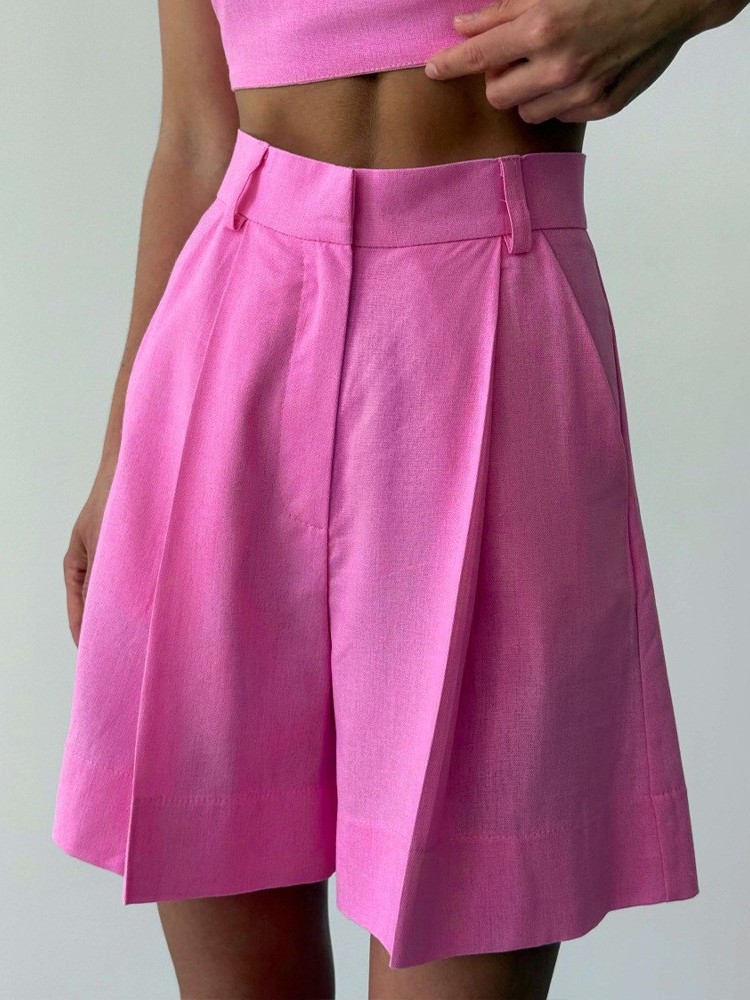 Casual Linen Wide Leg Shorts L - огляд і ціна Linen Pant Wide