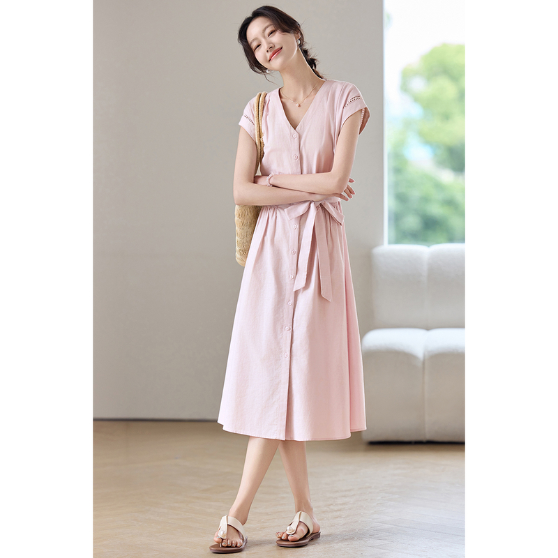 SENTUBILA Women's Midi Pink Dr - огляд і ціна Linen Dress Wrap