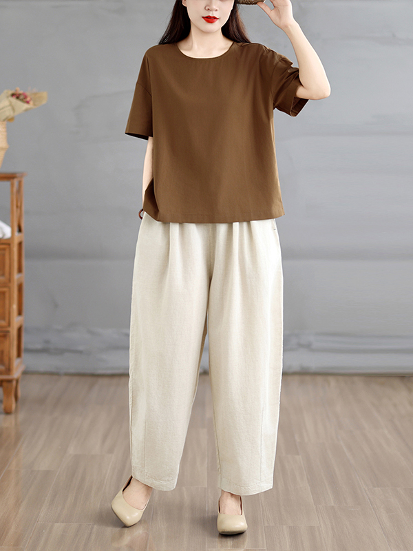 Summer Ethnic Style Women's Lo - огляд і ціна Linen Pant Wide